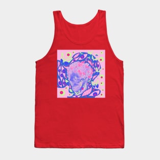 pink buttefly skeleton monster ecopop Tank Top